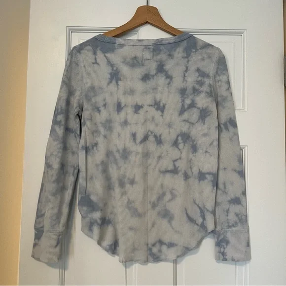 💕MUST GO free shipping! GAP Waffle-Knit Tie-Dye T-Shirt - Blue/White - XSmall - Picture 4 of 8